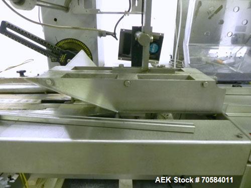 Used Bosch Doboy Linium 311 horizontal wrapper. 1 up crimper capable of speeds up to 150 packages per minute (can run up to 350 packages per minute on a 2 up configuration). Has a 120mm Crimper diame...