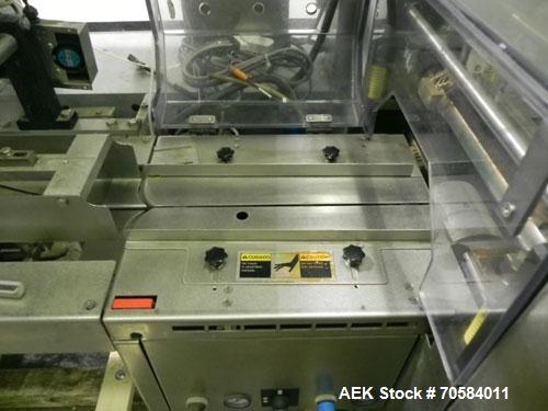 Used Bosch Doboy Linium 311 horizontal wrapper. 1 up crimper capable of speeds up to 150 packages per minute (can run up to 350 packages per minute on a 2 up configuration). Has a 120mm Crimper diame...