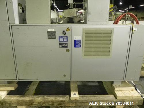 Used Bosch Doboy Linium 311 horizontal wrapper. 1 up crimper capable of speeds up to 150 packages per minute (can run up to 350 packages per minute on a 2 up configuration). Has a 120mm Crimper diame...