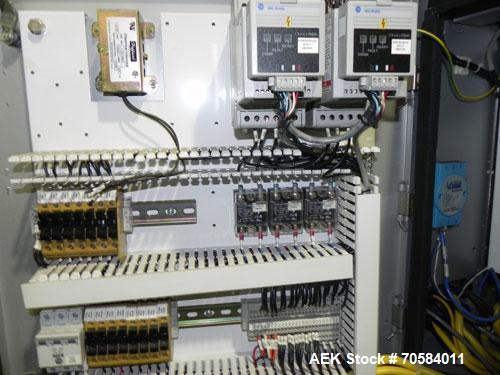 Used Bosch Doboy Linium 311 horizontal wrapper. 1 up crimper capable of speeds up to 150 packages per minute (can run up to 350 packages per minute on a 2 up configuration). Has a 120mm Crimper diame...