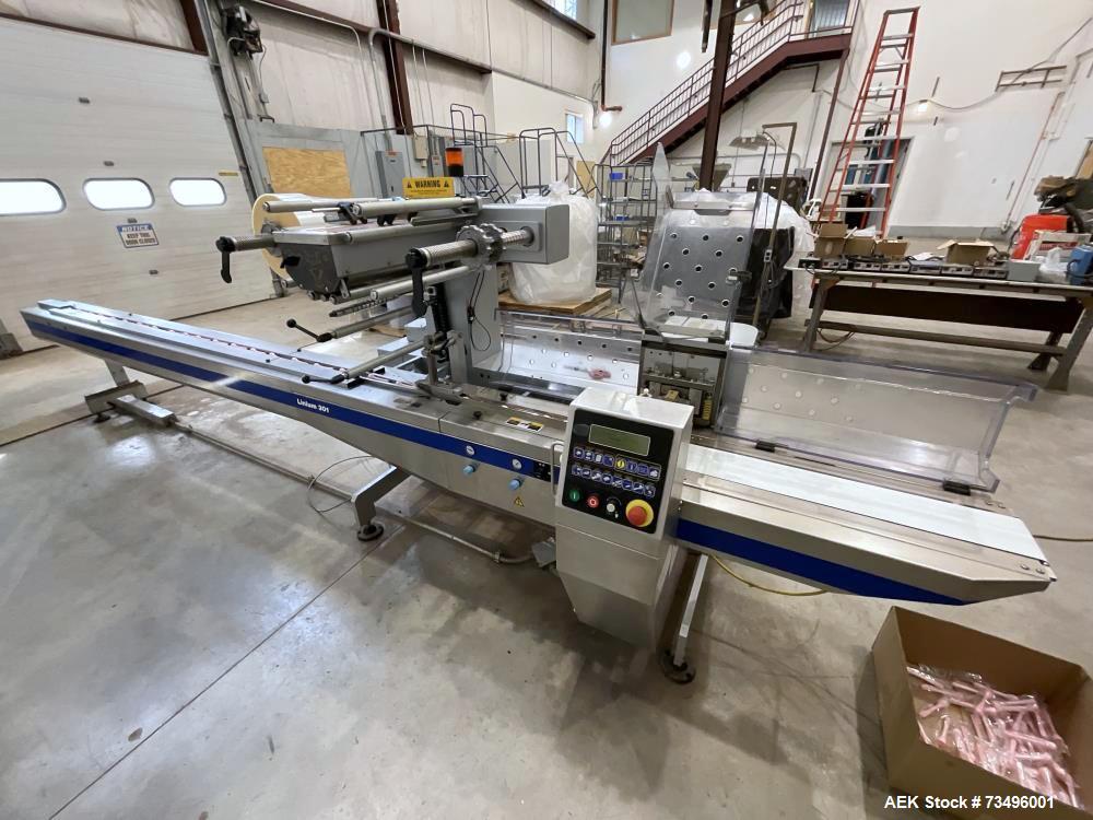 Used Doboy (Bosch/Syntegon) Linium 301 Horizontal Flow Wrapper | 100 PPM | Stainless Steel | 10' Infeed