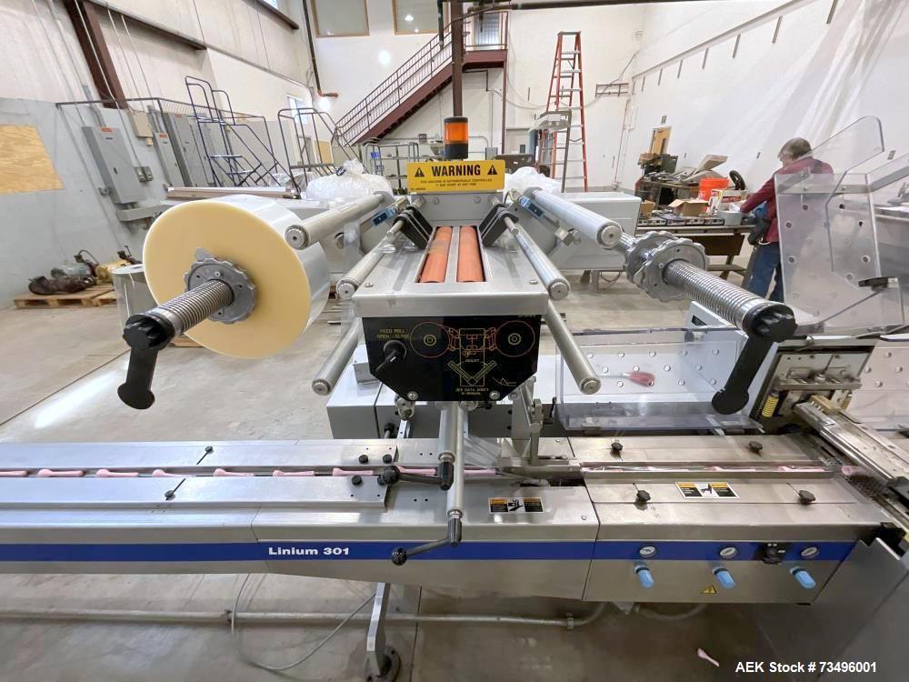 Used Doboy (Bosch/Syntegon) Linium 301 Horizontal Flow Wrapper | 100 PPM | Stainless Steel | 10' Infeed