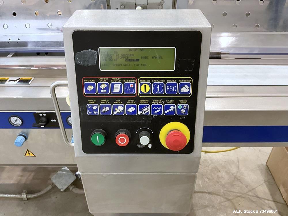 Used Doboy (Bosch/Syntegon) Linium 301 Horizontal Flow Wrapper | 100 PPM | Stainless Steel | 10' Infeed