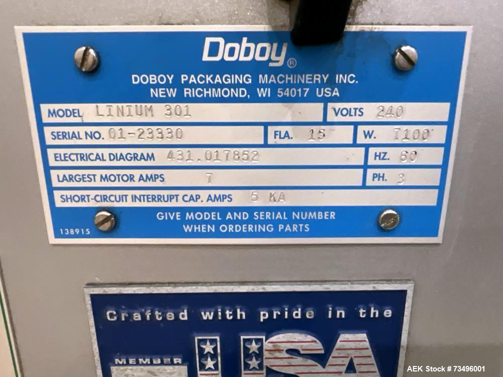 Used Doboy (Bosch/Syntegon) Linium 301 Horizontal Flow Wrapper | 100 PPM | Stainless Steel | 10' Infeed