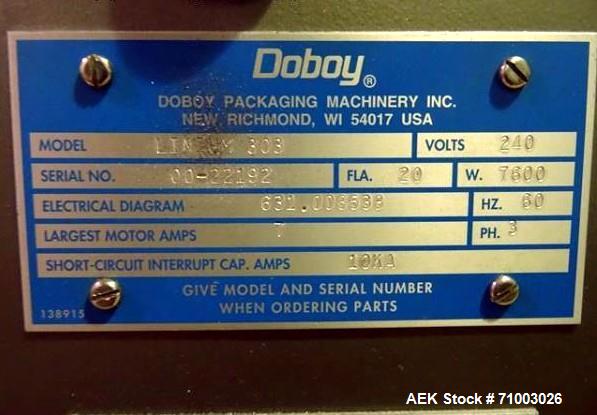 Used Bosch Doboy Linium 303 Long Dwell Horizontal Wrapper