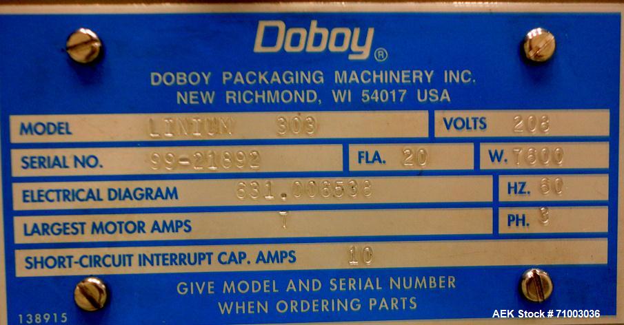 Used Bosch Doboy Linium 303 Long Dwell Horizontal Flow Wrapper