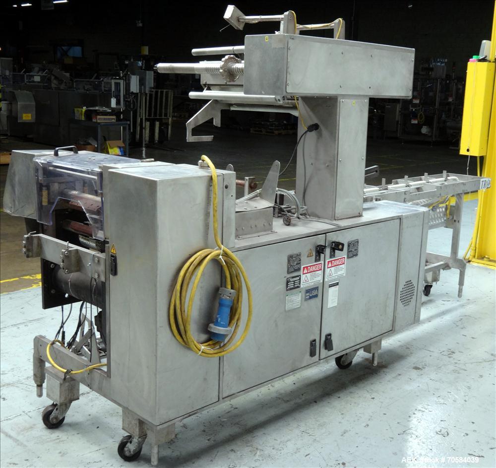 Used Bosch (Doboy) Linium 311 horizontal wrapper. Parts Machine Only.  1 up crimper capable of speeds up to 150 packages per minute (can run up to 350 packages per minute on a 2 up configuration). Ha...