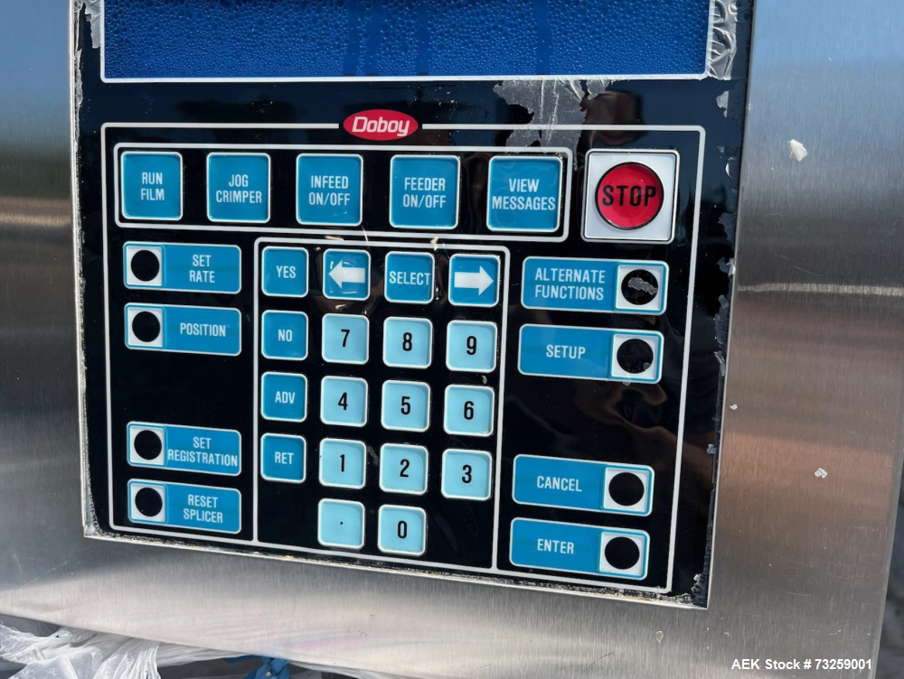 Used Doboy Microtronic Horizontal Flow Wrapper – 2-Up Seal Jaw, Bakery Use