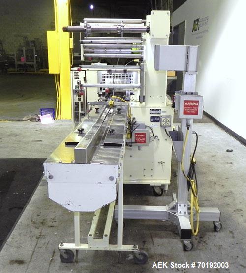 Used Doboy Model Mustang IV Horizontal Wrapper. Machine is capable of speeds up to 90 cpm. 1 up unit withh film registration andArgus bar code scanner. Package size range: length up to 15", height up...
