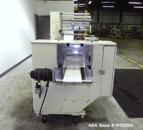 Used Doboy Model Mustang IV Horizontal Wrapper. Machine is capable of speeds up to 90 cpm. 1 up unit withh film registration andArgus bar code scanner. Package size range: length up to 15", height up...