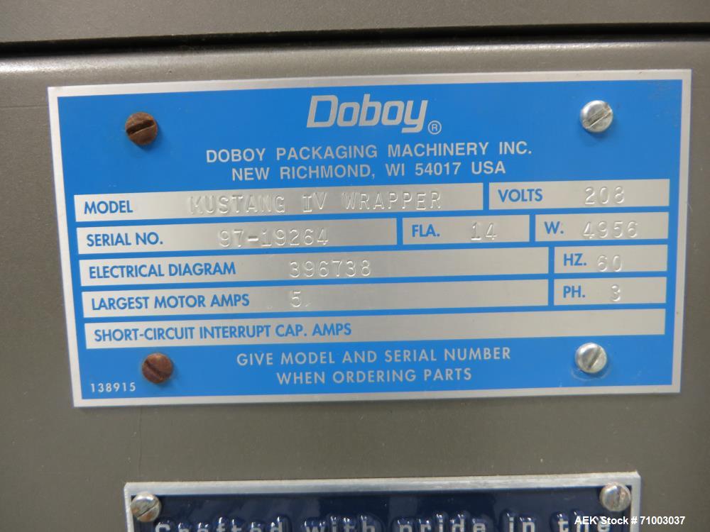 Used Doboy Model Mustang IV Horizontal Flow Wrapper