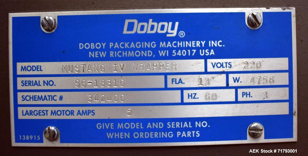 Used Doboy Mustang IV Horizontal Wrapper.