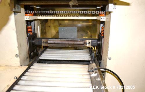 Used Doboy Mustang Horizontal Wrapper. Machine is capable of speeds up to 96 packages per minute. Has a one up head, print registration and Markem 984 hot stamp date coder. Machine has SmartEye senso...