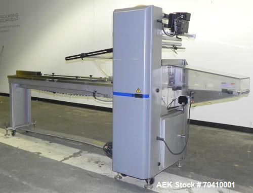 Used Bosch Doboy Model Stratus Horizontal Wrapper. Machine is capable of speeds from 20 to 150 packages per minute. Single up crimper 7" wide . Has a package size range: (Length) 4" to 14-3/4" or 100...
