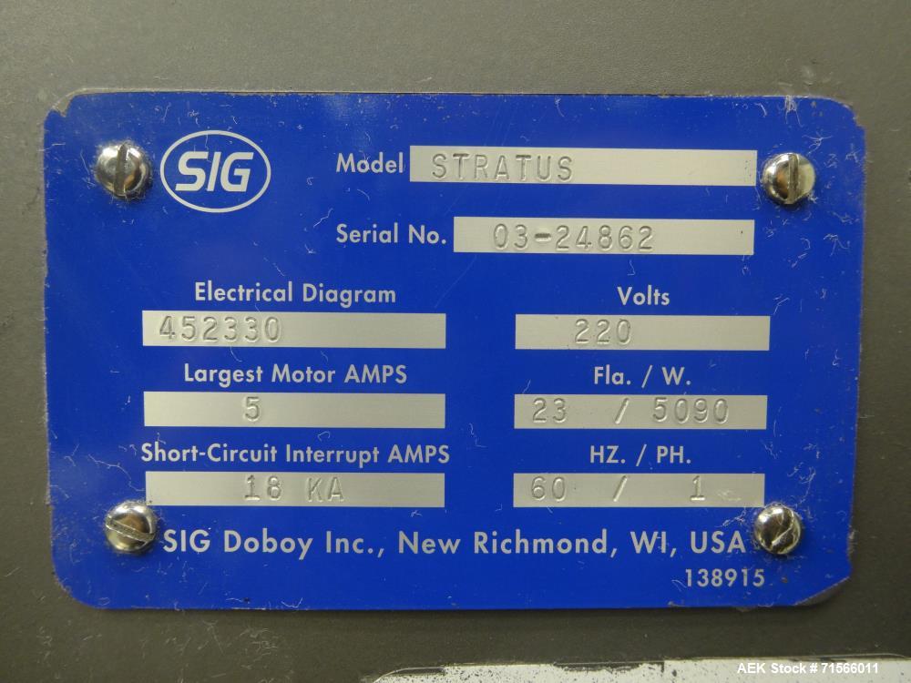 Used Doboy Stratus Horizontal Flow Wrapper