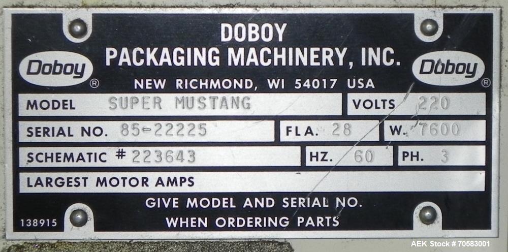 Used Doboy Model Super Mustang Horizontal Wrapper