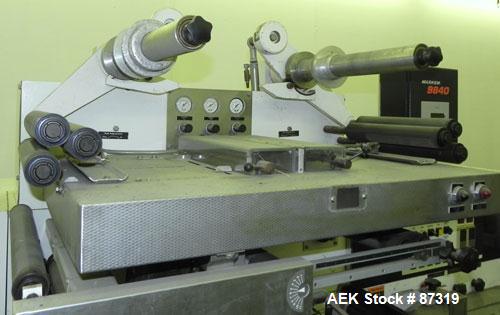 Used FMC Model WM20 SynchroFlo Horizontal Wrapper. Speeds up uo 300 packages per minute. 2 up cutting head, 1 1/2" wide x 7" long. Approximate 142" long lug chain infeed with carrier chain currently ...