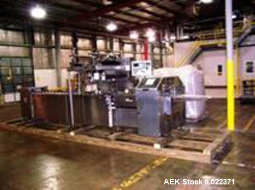 USED: FMC model WS-20 Series II horizontal wrapper. Dual land servo driven. All stainless steel wash down unit. Last ran meat patties.