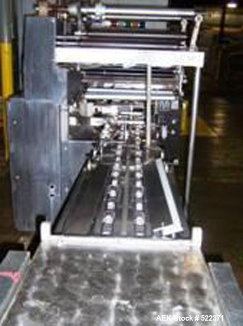 USED: FMC model WS-20 Series II horizontal wrapper. Dual land servo driven. All stainless steel wash down unit. Last ran meat patties.