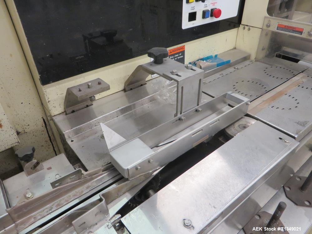 Used FMC Model WSD-20 Automatic Stainless Steel Servo Flo Horizontal Wrapper. Capable of speeds to 150 packages per minute  depending on materials and application. Package size: up to 18" in Length; ...
