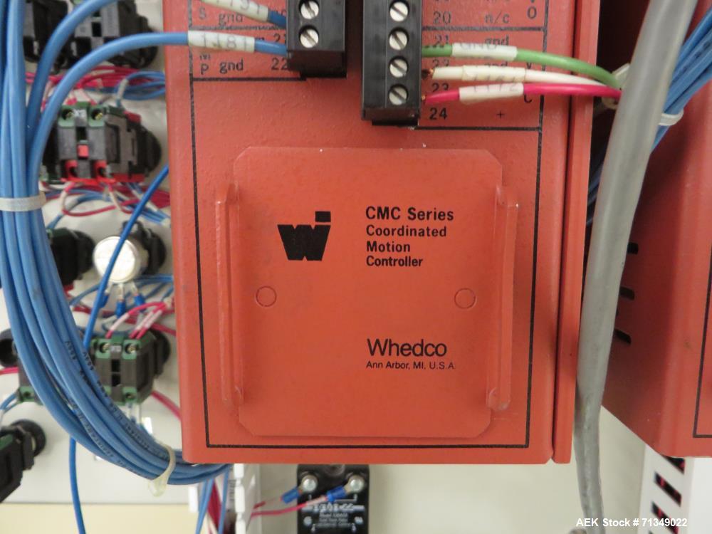 Used FMC Model WSD-20 Automatic stainless steel Servo Flo horizontal wrapper capable of speeds to 150 packages per minute  depending on materials and application. Package size: up to 18" in Length; u...