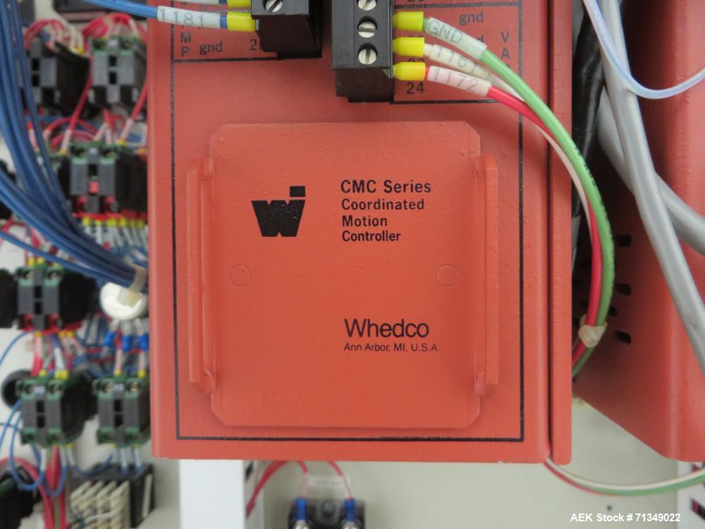 Used FMC Model WSD-20 Automatic stainless steel Servo Flo horizontal wrapper capable of speeds to 150 packages per minute  depending on materials and application. Package size: up to 18" in Length; u...