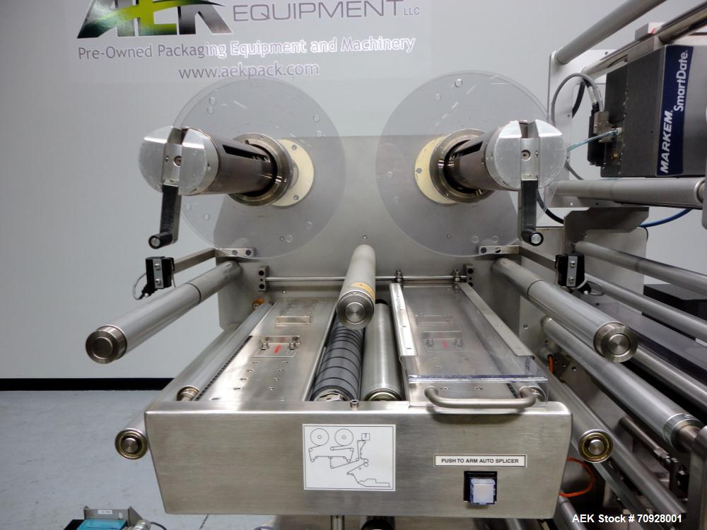 Used Fuji Model FW3400 Alpha VI Horizontal Wrapper. Built 6/2007. Capable of speeds from 10-300 packages per minute and is now configured 1-up. Product size range: length 1.5" - 17.5", width up to 14...
