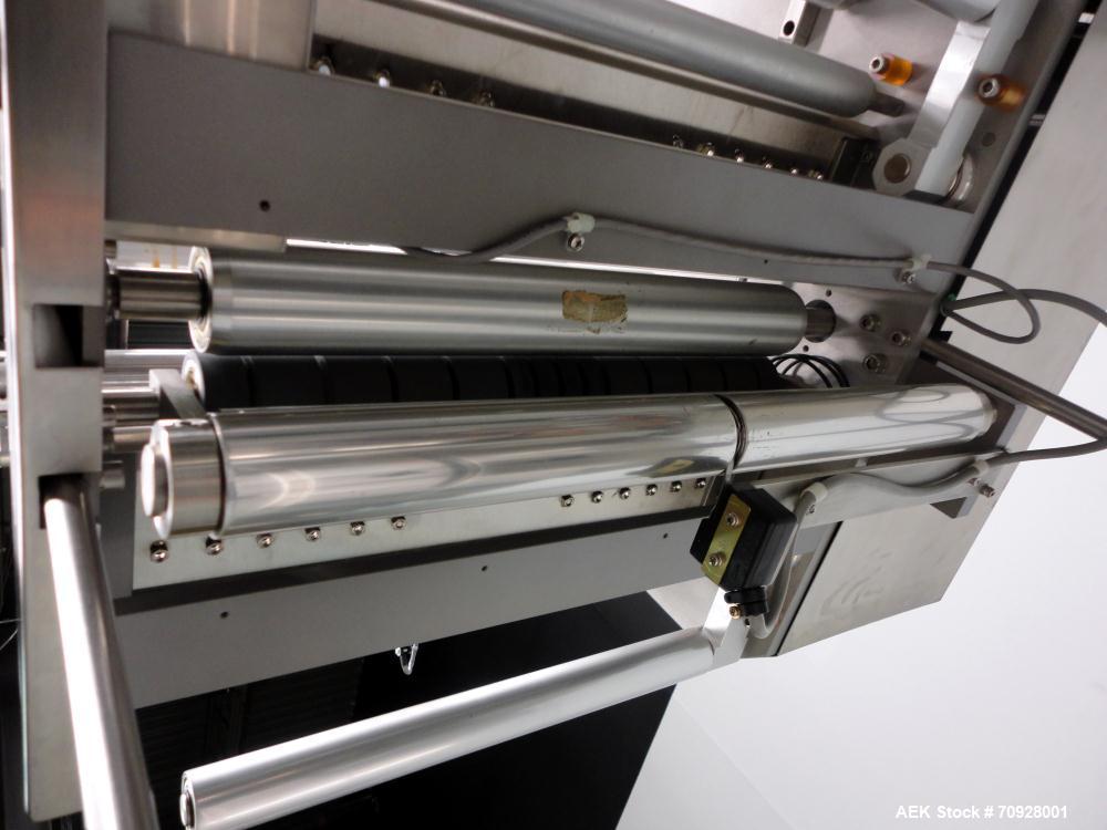 Used Fuji Model FW3400 Alpha VI Horizontal Wrapper. Built 6/2007. Capable of speeds from 10-300 packages per minute and is now configured 1-up. Product size range: length 1.5" - 17.5", width up to 14...
