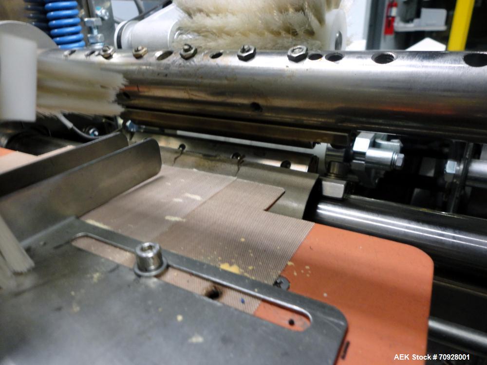 Used Fuji Model FW3400 Alpha VI Horizontal Wrapper. Built 6/2007. Capable of speeds from 10-300 packages per minute and is now configured 1-up. Product size range: length 1.5" - 17.5", width up to 14...
