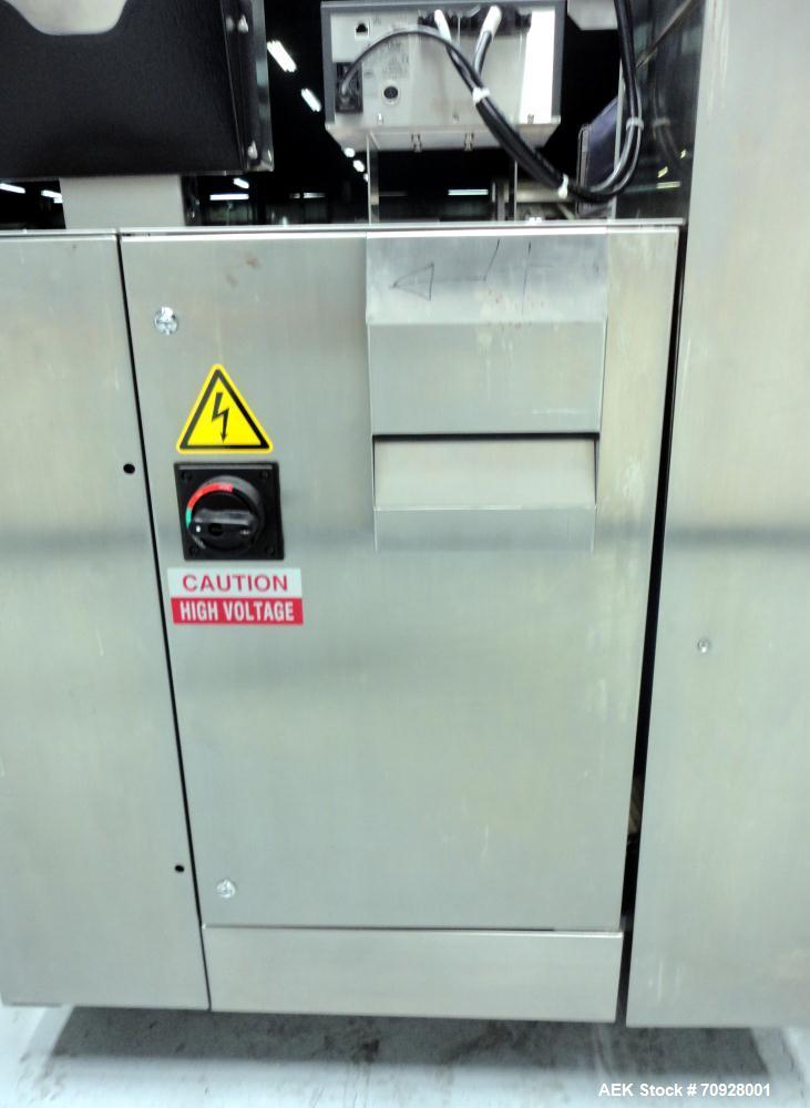 Used Fuji Model FW3400 Alpha VI Horizontal Wrapper. Built 6/2007. Capable of speeds from 10-300 packages per minute and is now configured 1-up. Product size range: length 1.5" - 17.5", width up to 14...