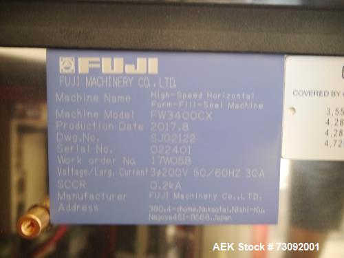 Fuji Formost Model FW-3400CX Horizontal Flow Wrapper