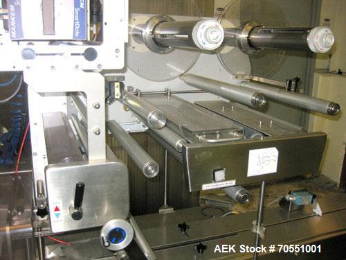 Used Fuji Model FW3400 Alpha VI Horizontal Wrapper capable of speeds from 10-150 packages per minute now configured 1-up. Product size range: length 1.5" - 17.5", width up to 6", height up to 1". Fil...