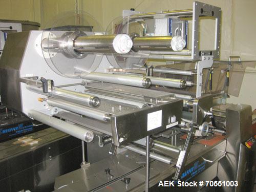 Used Fuji Model FW3400 Alpha VI Horizontal Wrapper capable of speeds from 10-100 packages per minute as now configured 1-up. Product size range: length 1.5" - 17.5", width up to 6", height up to 1". ...