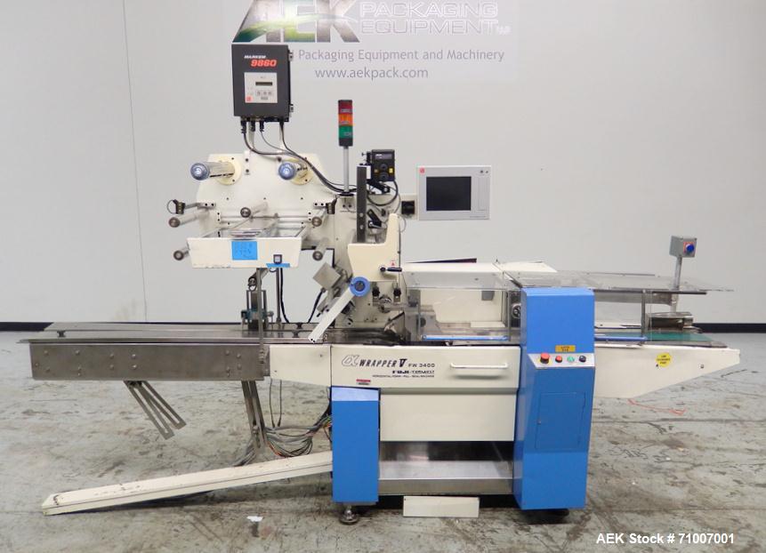 Used Fuji Formost Model FW-3400 Horizontal Form, Fill & Seal Wrapper.