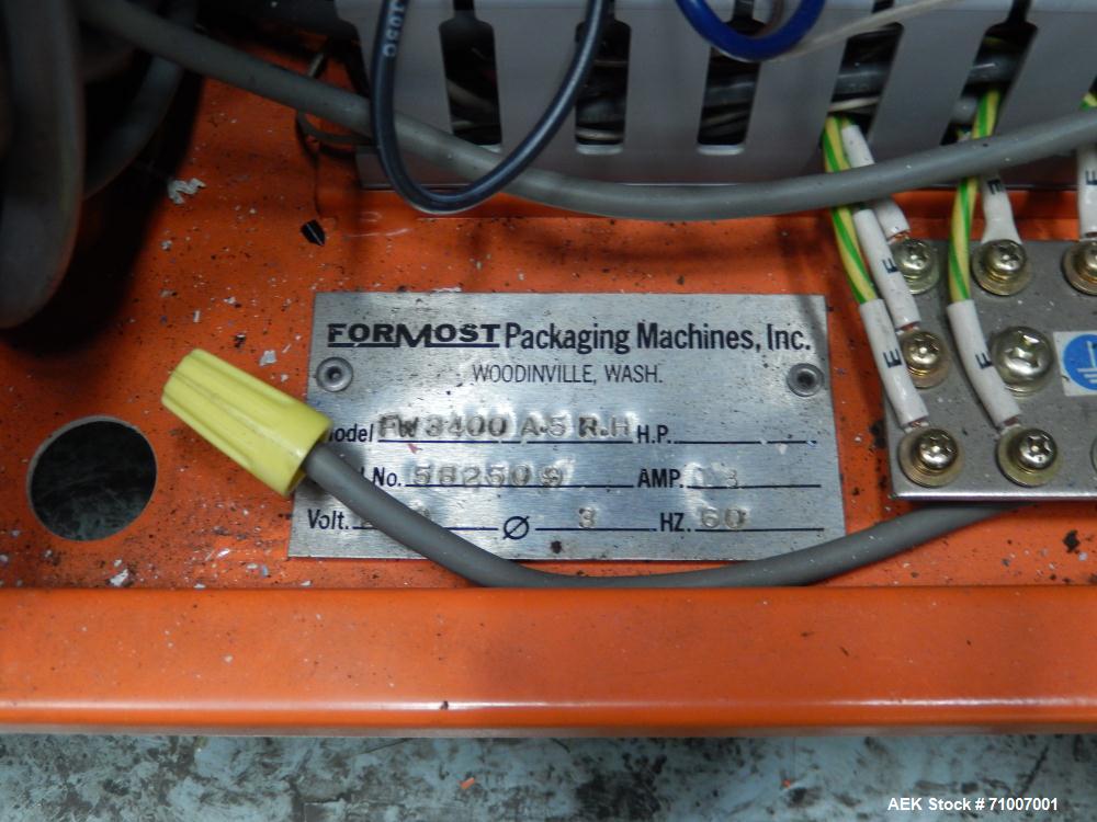 Used Fuji Formost Model FW-3400 Horizontal Form, Fill & Seal Wrapper.