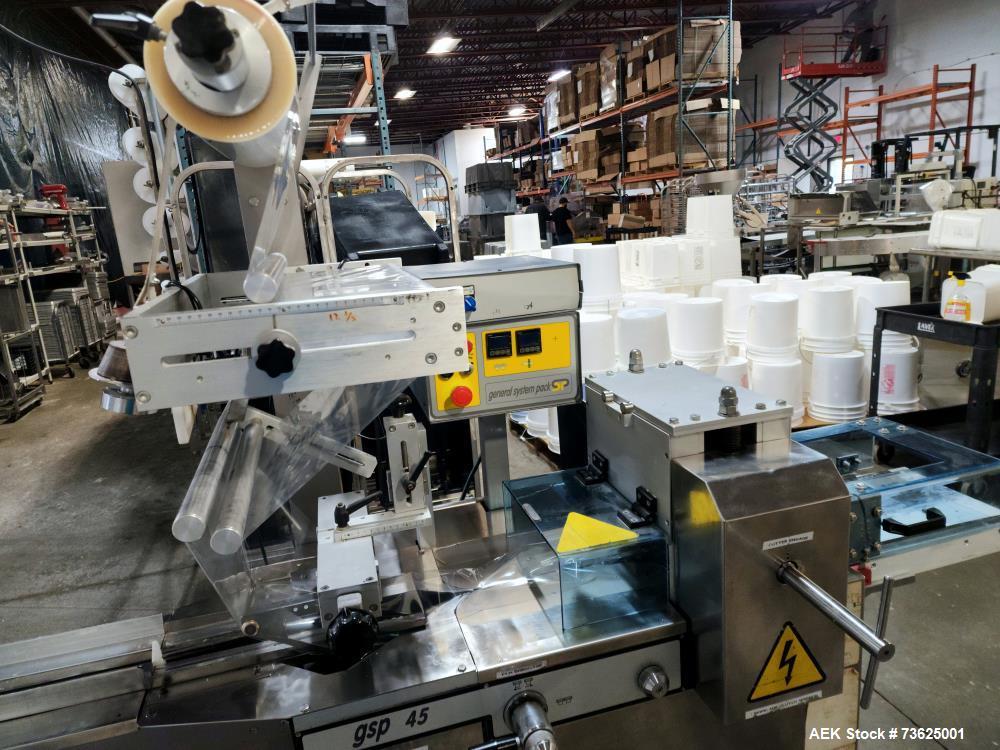 Used General System Pack GSP45 Horizontal Flow Wrapper – 60 PPM Packaging Machine (2003)