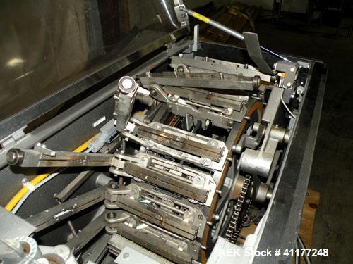 Used Hayssen Gas Fush Horizontal Wrapper, Model RT-1000 R. Capable of speeds up to 160 packages per minute. Inverted seal with Accutrac film feed system. Package size range: length 4.25" to 14", widt...