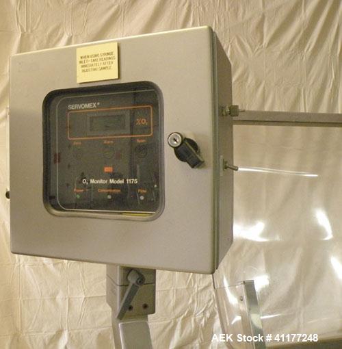 Used Hayssen Gas Fush Horizontal Wrapper, Model RT-1000 R. Capable of speeds up to 160 packages per minute. Inverted seal with Accutrac film feed system. Package size range: length 4.25" to 14", widt...