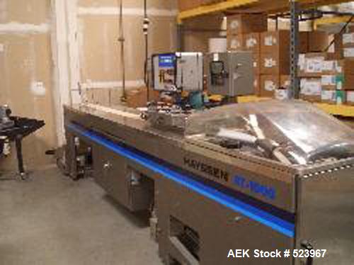 USED: Hayssen RT1000 MAP horizontal wrapper (horizontal form, filland seal machine) capable of speeds up to 160 ppm. Inverted seal withAccutrac film feed system. Package size range: length 4.25" to 1...
