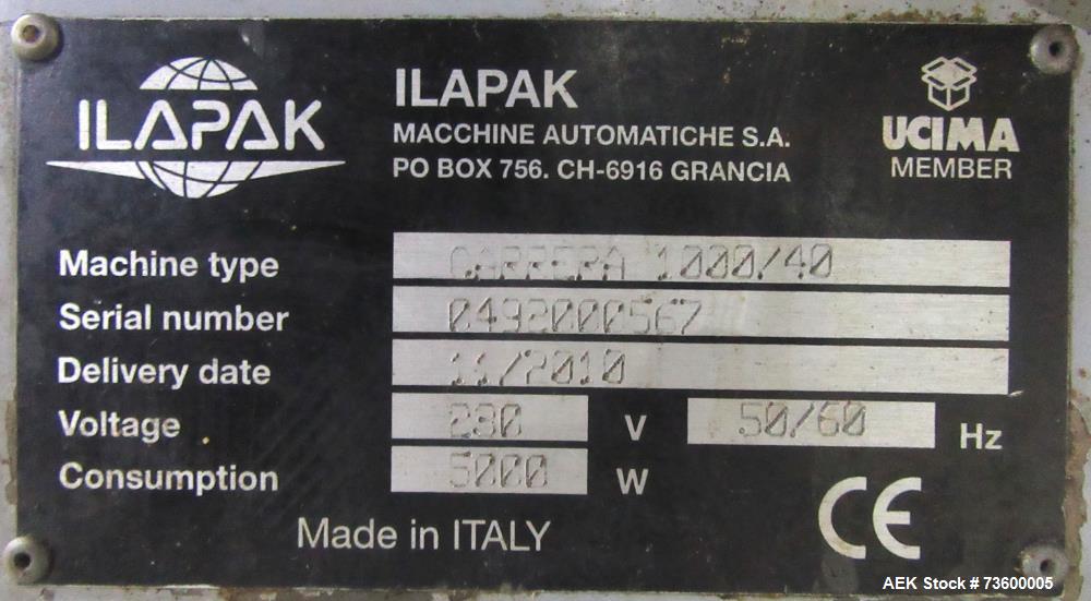 Used Ilapak Carrera 1000 Horizontal Flow Wrapper | High-Speed 2-Up Packaging System