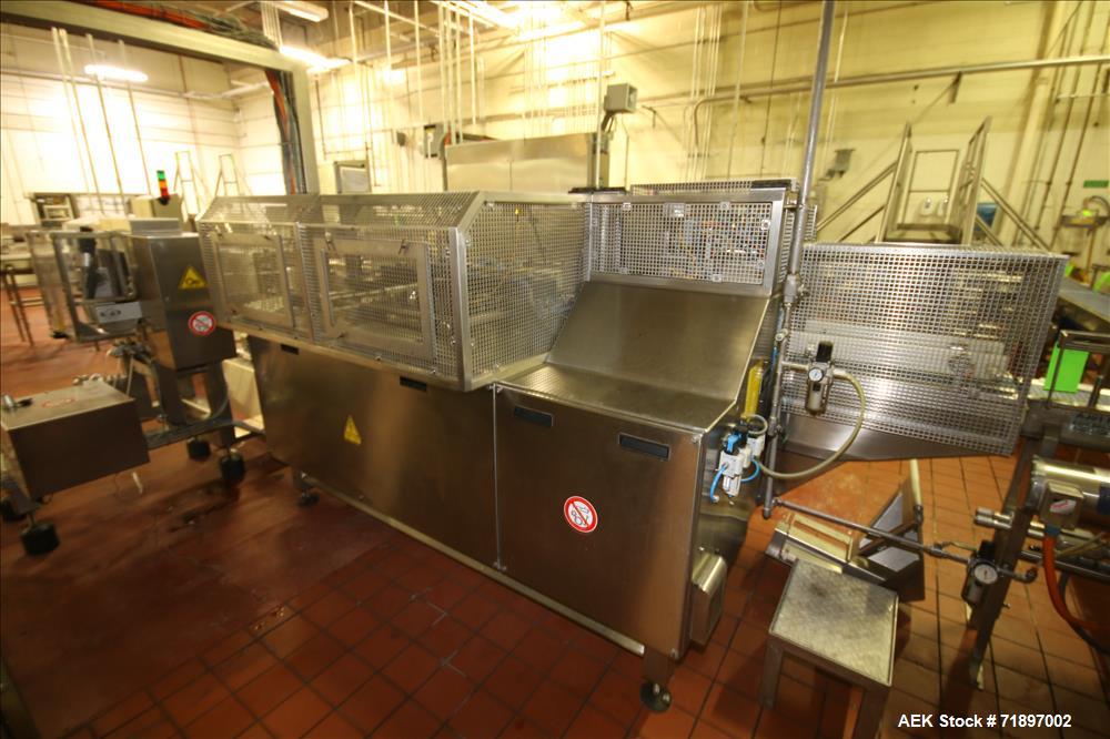 Used Ilapak Delta 4000 LDR-3SSC Horizontal Flow Wrapper with long dwell and zipper attachment. Has automatic smart belt feeder and last doing frozen waffles. Walking beam long dwell head with gusset ...