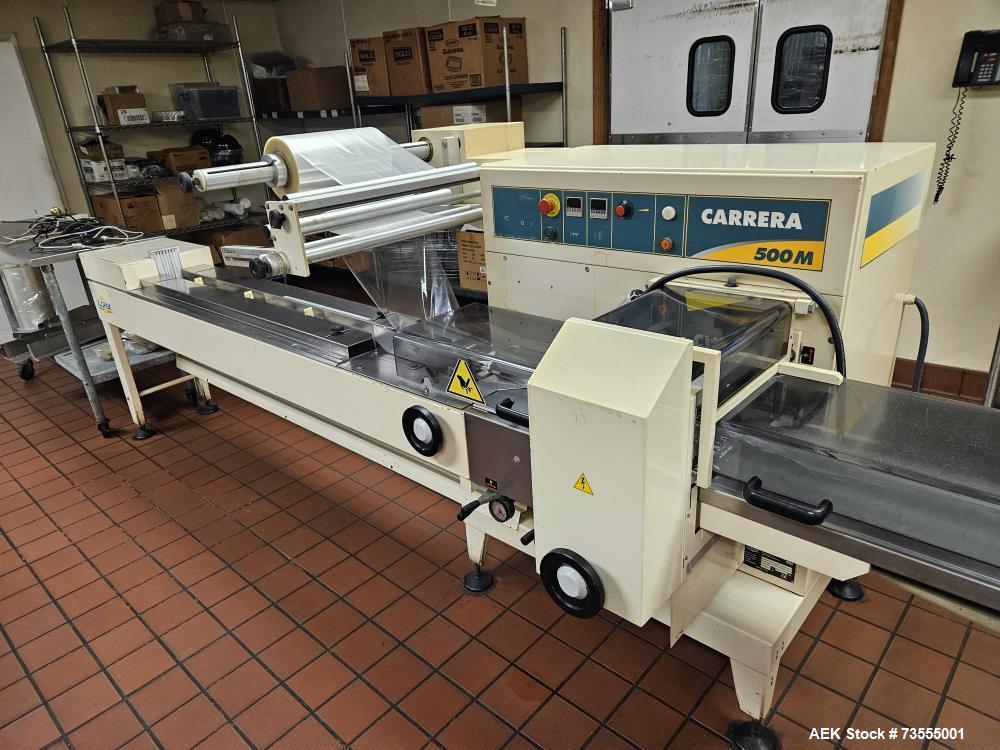 Used Ilapak Carrera 500M Automatic Horizontal Flow Wrapper – 20–100 PPM, 10" Seal Jaw