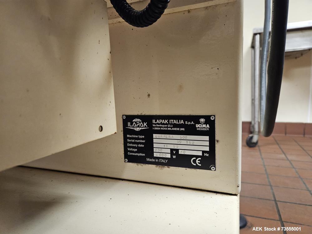 Used Ilapak Carrera 500M Automatic Horizontal Flow Wrapper – 20–100 PPM, 10" Seal Jaw