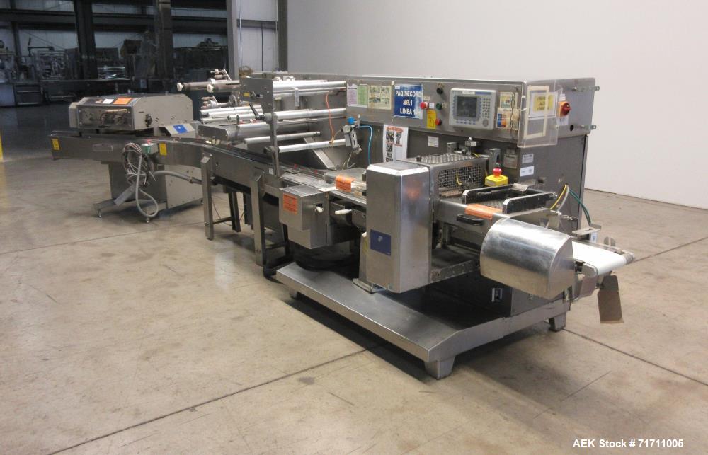 Used- Record Model Jaguar On-Edge Horizontal Cracker/Cookie Flow Wrapper