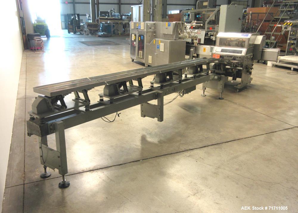 Used- Record Model Jaguar On-Edge Horizontal Cracker/Cookie Flow Wrapper