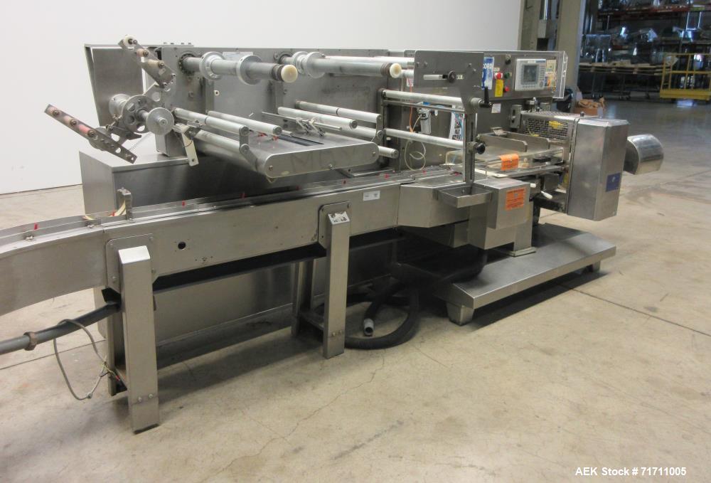 Used- Record Model Jaguar On-Edge Horizontal Cracker/Cookie Flow Wrapper