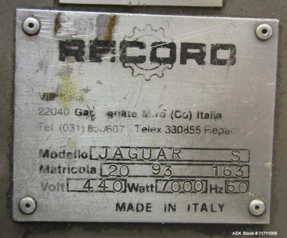 Used Record Model Jaguar On-Edge Horizontal Cracker/Cookie Flow Wrapper