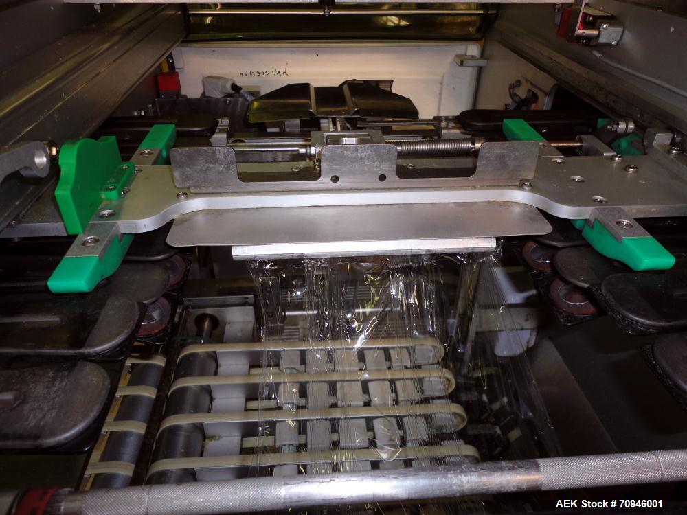 Used Exact Equipment Solo Max Automatic Stretch Wrapping Machine. Capable of speeds up to 30 ppm. Tray size from 7.1"L to 15.8"L, 5.1"W to 10.3"W, and 0.8" H to 5.5"H (Minimum to Maximum). Temperatur...