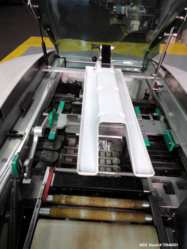 Used Exact Equipment Solo Max Automatic Stretch Wrapping Machine. Capable of speeds up to 30 ppm. Tray size from 7.1"L to 15.8"L, 5.1"W to 10.3"W, and 0.8" H to 5.5"H (Minimum to Maximum). Temperatur...