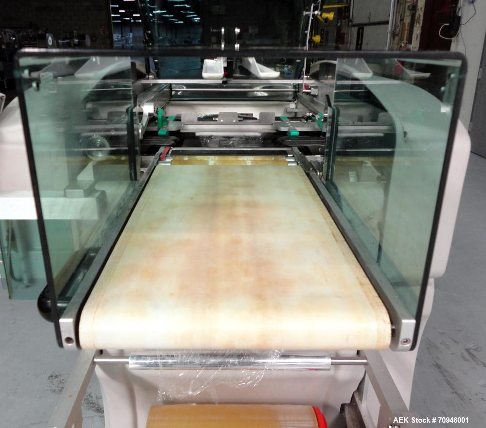 Used Exact Equipment Solo Max Automatic Stretch Wrapping Machine. Capable of speeds up to 30 ppm. Tray size from 7.1"L to 15.8"L, 5.1"W to 10.3"W, and 0.8" H to 5.5"H (Minimum to Maximum). Temperatur...